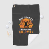 Serviette De Golf Chat Noir Halloween Incroyable (En situation)