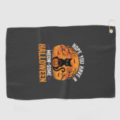 Serviette De Golf Chat Noir Halloween Incroyable (Horizontal)