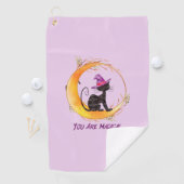 Serviette De Golf Chat noir - Vous êtes magique (En situation)