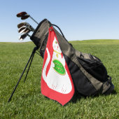 Serviette De Golf Chat Oriental Lucky (Vert)