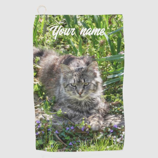 Serviette De Golf Chat pendant Eclipse (Devant)