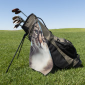 Serviette De Golf Chat Portant des lunettes (Vert)