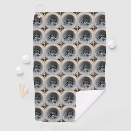 Serviette De Golf Chat Sleepy Kitty par Shirley Taylor (En situation)