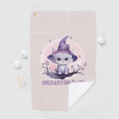 Serviette De Golf Chat sorcier enchanteur (En situation)