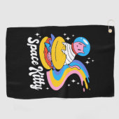 Serviette De Golf Chat spatial astronaute (Horizontal)