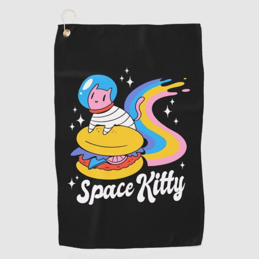 Serviette De Golf Chat spatial astronaute (Devant)
