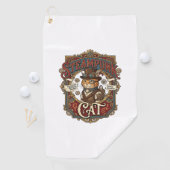Serviette De Golf Chat Steampunk Steampunk Chat Vintage (En situation)