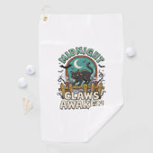 Serviette De Golf Chat Vampire d'Halloween de Minuit Méfait (En situation)