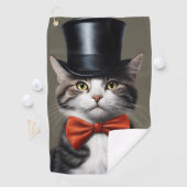 Serviette De Golf Chat victorien (En situation)