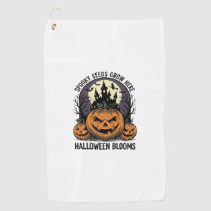Serviette De Golf Château de citrouille d'Halloween Vintage T-shirt