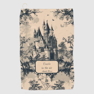 Serviette De Golf Château de Dream Minuit et Toile d'Ivoire de Jouy