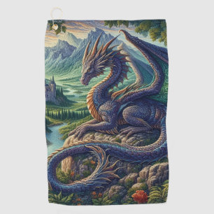 Serviette De Golf Château du Dragon médiéval coloré