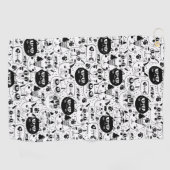 Serviette De Golf Chats blancs noirs face motif (Horizontal)