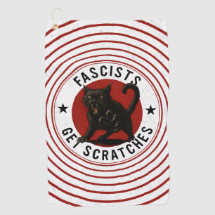 Serviette De Golf Chats Contre les Fascistes