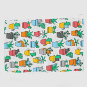 Serviette De Golf Chats dans les pots à fleurs (Horizontal)