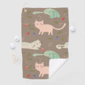 Serviette De Golf Chats de Noël mignons (En situation)