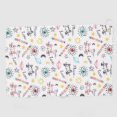 Serviette De Golf Chats de Sketchy (Horizontal)