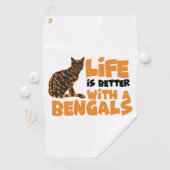 Serviette De Golf Chats du Bengale (En situation)