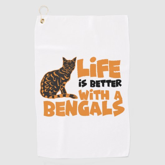 Serviette De Golf Chats du Bengale (Devant)
