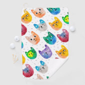 Serviette De Golf Chats et amis d'aquarelle (En situation)