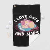 Serviette De Golf Chats marrants avec Citation Chat-Lover (En situation)