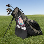 Serviette De Golf Chats marrants avec Citation Chat-Lover (Vert)