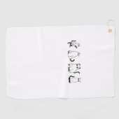 Serviette De Golf Chats noirs mignons en costume fantôme Femmes et h (Horizontal)