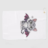 Serviette De Golf chatte brodée T-shirt classique (Horizontal)
