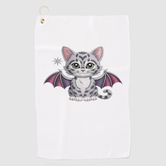 Serviette De Golf chatte brodée T-shirt classique (Devant)
