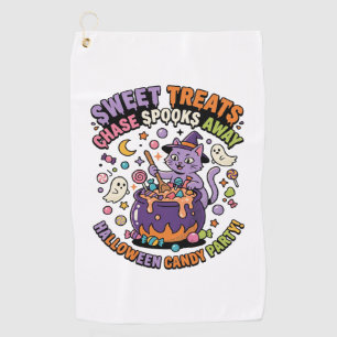 Serviette De Golf Chaudière de Bonbons d'Halloween Traitements Sombr