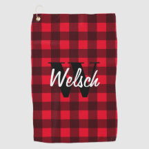 Chaussure de bison rouge plaid personnalisé monogr