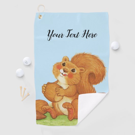 Serviette De Golf Chaussures Rosy à queue d'écureuil roux à queue mo (En situation)