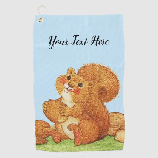 Serviette De Golf Chaussures Rosy à queue d'écureuil roux à queue mo (Devant)