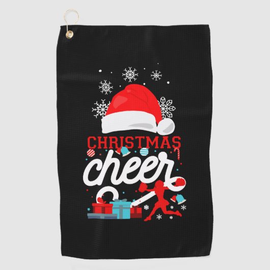 Serviette De Golf Cheer Cheerleader Noël Cheer (Devant)