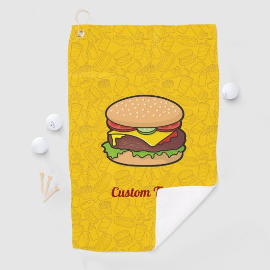Serviette De Golf Cheeseburger (En situation)