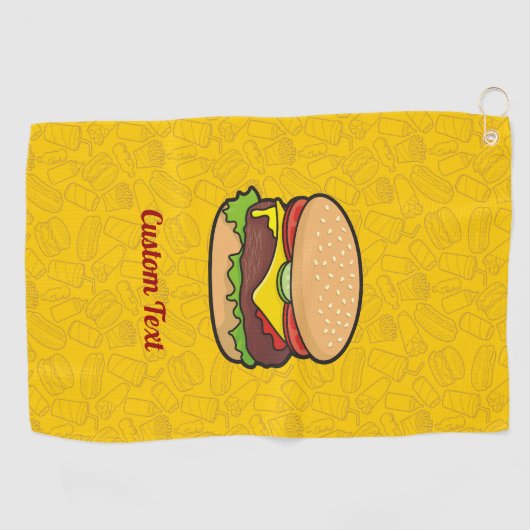 Serviette De Golf Cheeseburger (Horizontal)