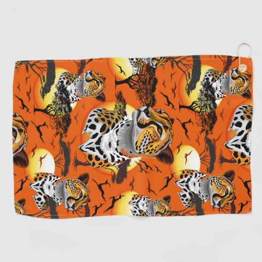 Serviette De Golf Cheetah African Feline Wild Animal (Horizontal)