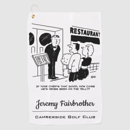 Serviette De Golf Chef au restaurant Not Bein on Television Cartoon (Devant)