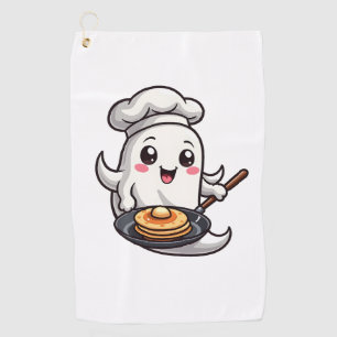 Serviette De Golf Chef fantôme - Drôle Halloween Cuisine Tee