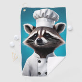 Serviette De Golf Chef Raccoon (En situation)