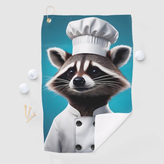 Serviette De Golf Chef Raccoon (En situation)