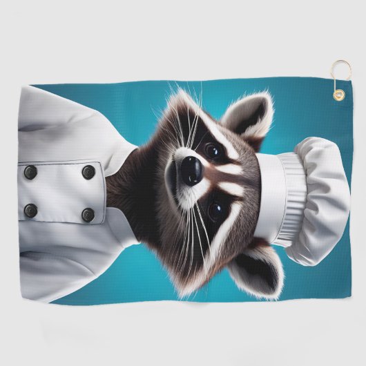Serviette De Golf Chef Raccoon (Horizontal)