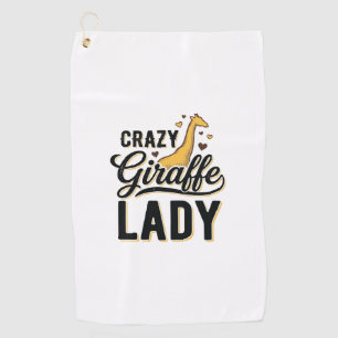 Serviette De Golf Chemise à manches avec dessin de girafe folle en g