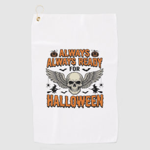 Serviette De Golf Chemise crâne Halloween Gravure vintage Citation d