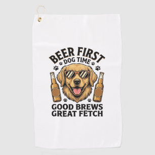 Serviette De Golf Chemise de bière Retriever doré Funny Dog Lover Vi