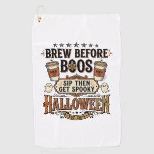 Serviette De Golf Chemise de café Halloween Brasser avant les fantôm