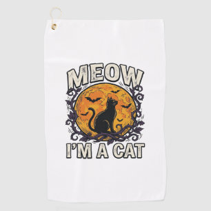 Serviette De Golf Chemise de chat Halloween Miaou Je suis un chat Vi