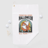 Serviette De Golf Chemise de compte à rebours d'Halloween Graphique (En situation)