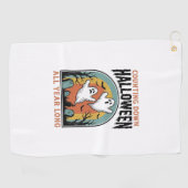 Serviette De Golf Chemise de compte à rebours d'Halloween Graphique (Horizontal)