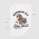 Serviette De Golf Chemise de conception de cheval miniature gravure  (En situation)